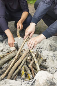 Fire Building Teepee Structure