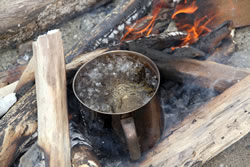 Boiling water for purification