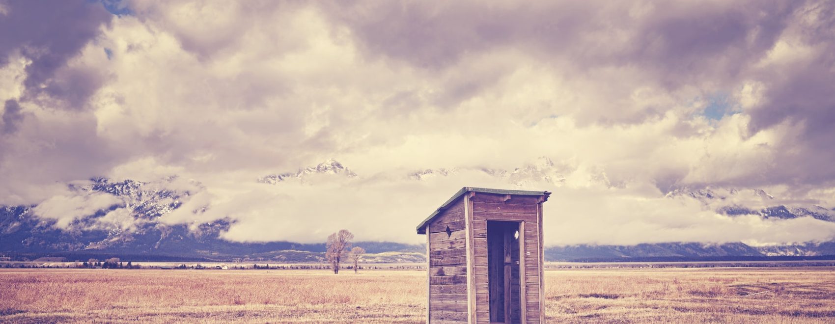 Backcountry toilet in the Grand Teton National Park, Wyoming, US